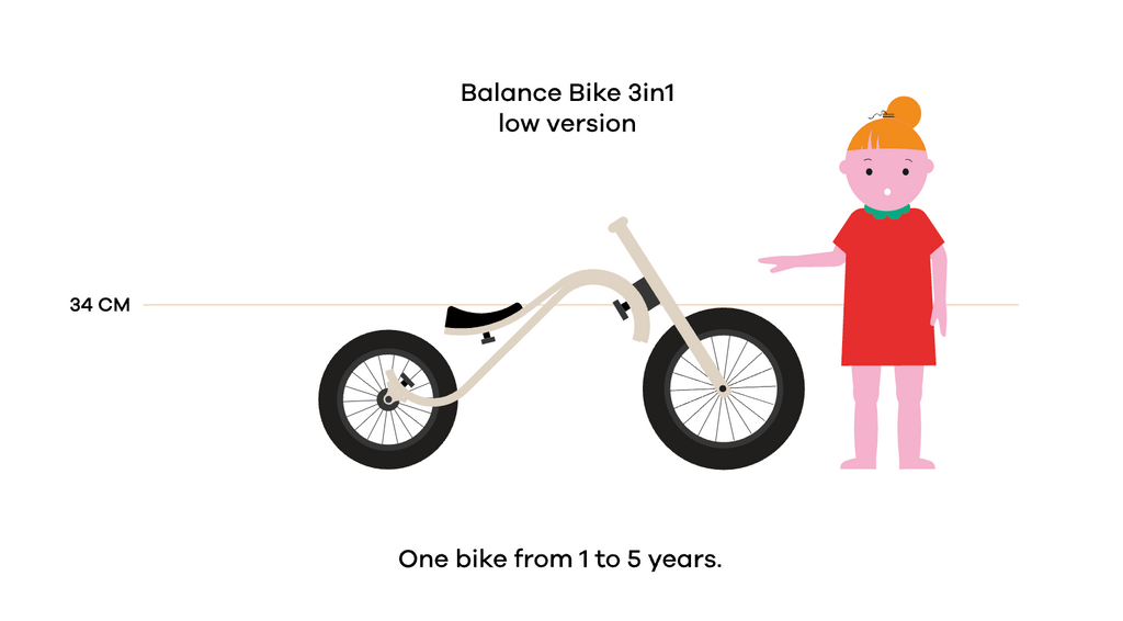 leg&go Balance Bike 3in1 – Mitwachsendes Laufrad aus Holz