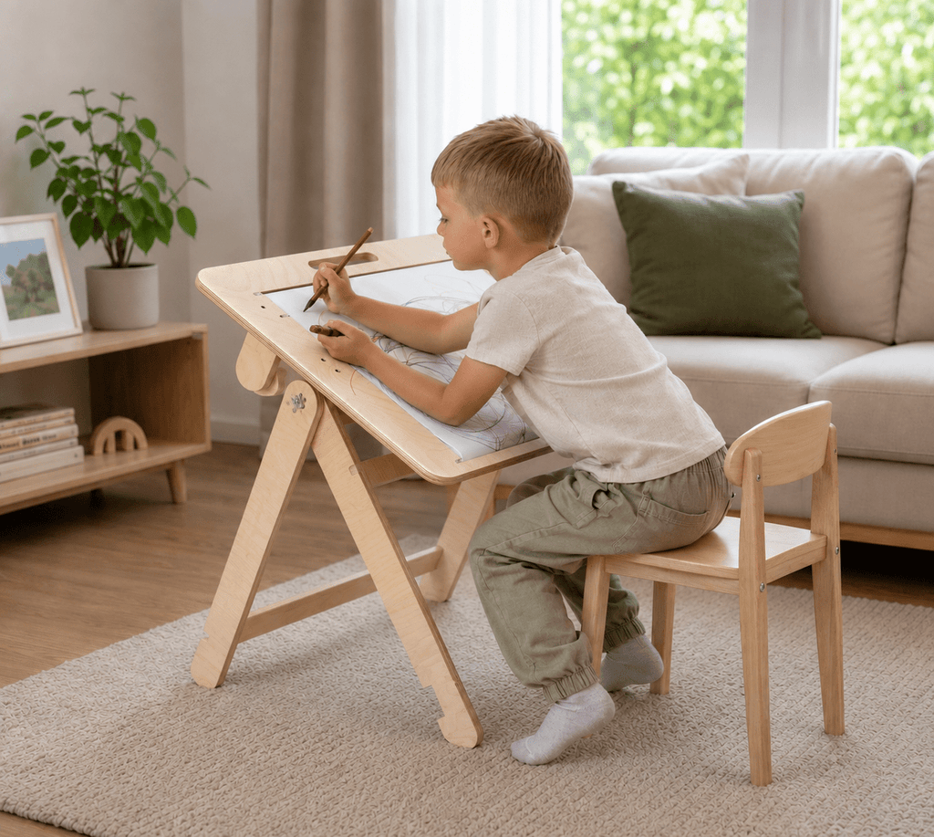 leg&go Kreativtisch 2in1 mit Staffelei und Papierrolle